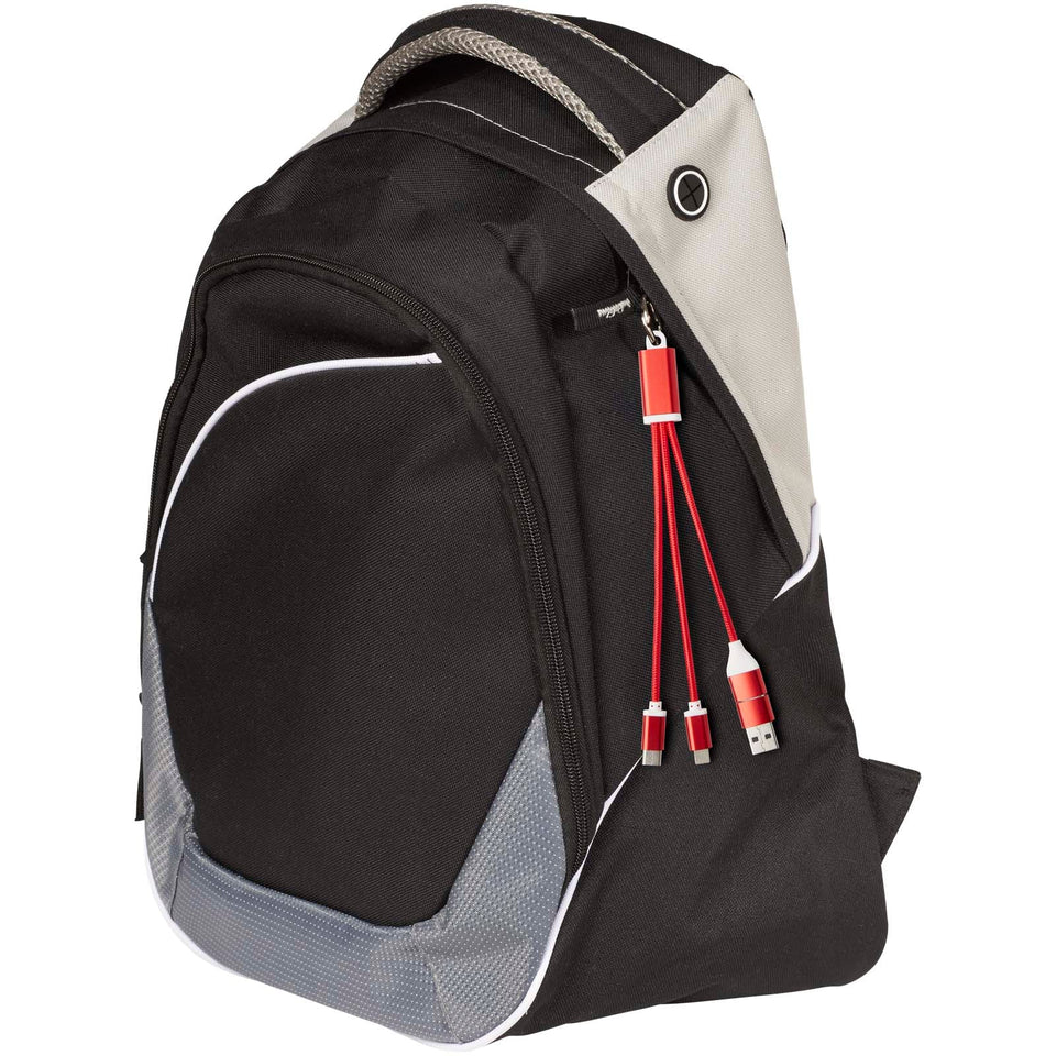 Cavo di ricarica in alluminio riciclato 4 in 1 con portachiavi Metal personalizzato con logo - Pubblienne