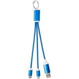 Cavo di ricarica in alluminio riciclato 4 in 1 con portachiavi Metal personalizzato con logo - Pubblienne