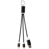 Cavo di ricarica in alluminio riciclato 4 in 1 con portachiavi Metal personalizzato con logo - Pubblienne