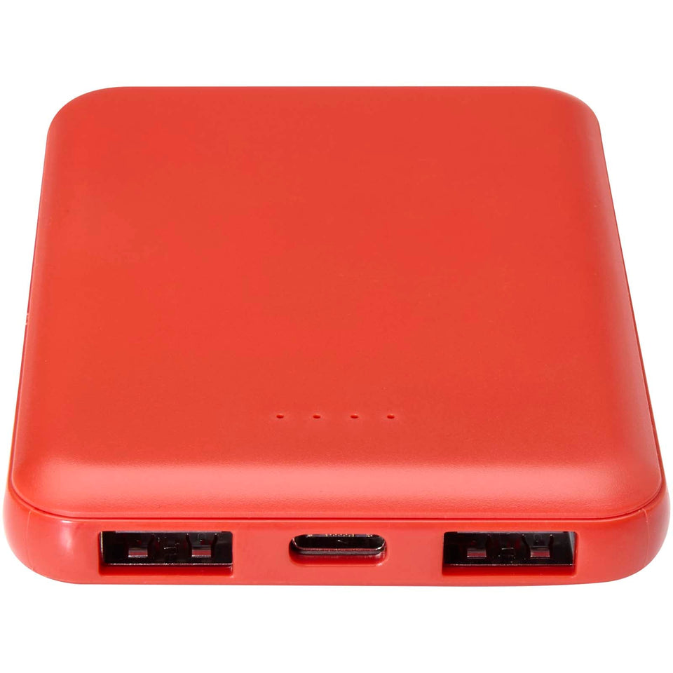 Power bank da 5000 mAh di Tipo C in plastica riciclata Asama personalizzato con logo - Pubblienne