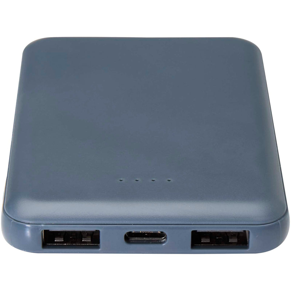 Power bank da 5000 mAh di Tipo C in plastica riciclata Asama personalizzato con logo - Pubblienne