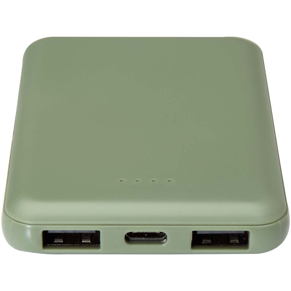 Power bank da 5000 mAh di Tipo C in plastica riciclata Asama personalizzato con logo - Pubblienne
