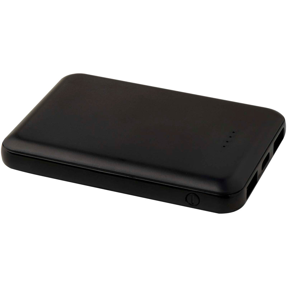 Power bank da 5000 mAh di Tipo C in plastica riciclata Asama personalizzato con logo - Pubblienne