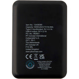 Power bank da 5000 mAh di Tipo C in plastica riciclata Asama personalizzato con logo - Pubblienne
