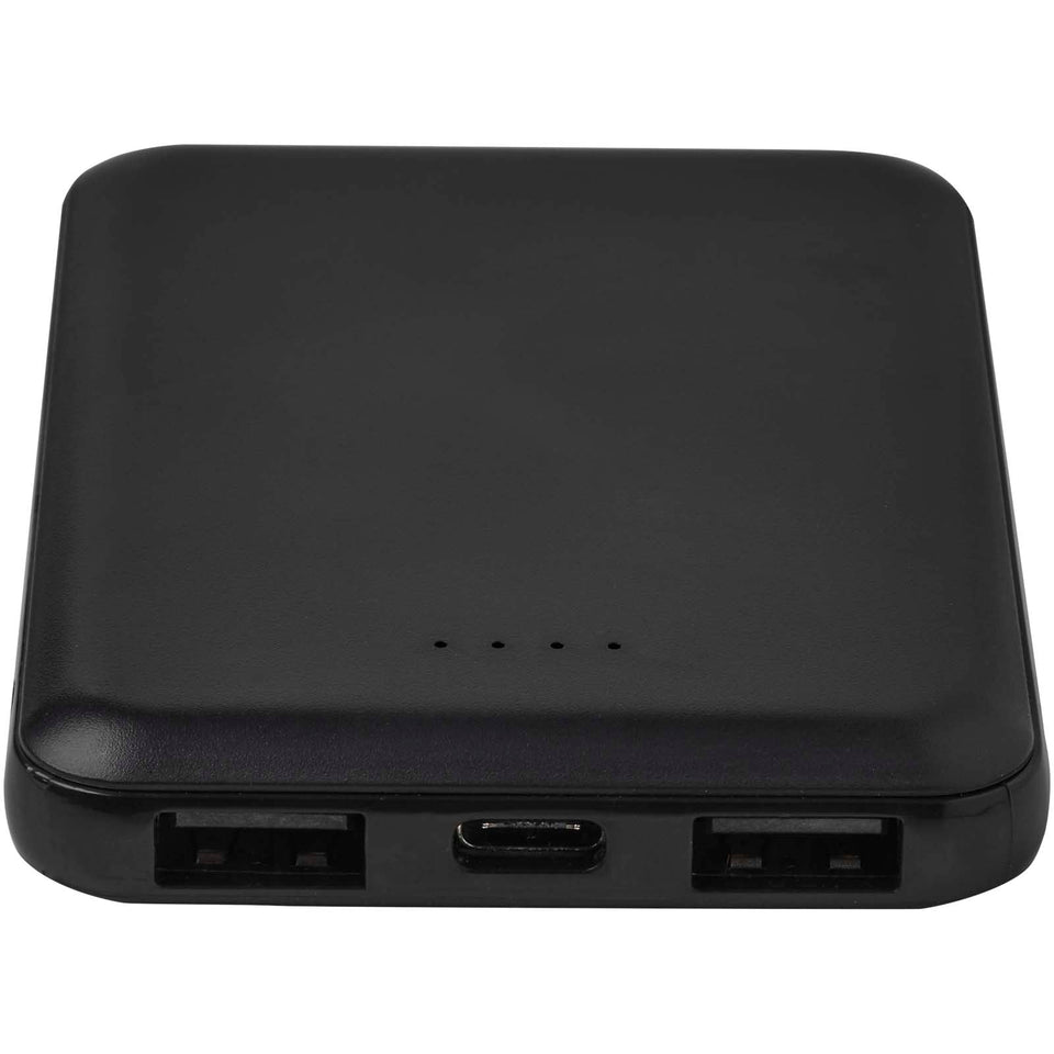 Power bank da 5000 mAh di Tipo C in plastica riciclata Asama personalizzato con logo - Pubblienne