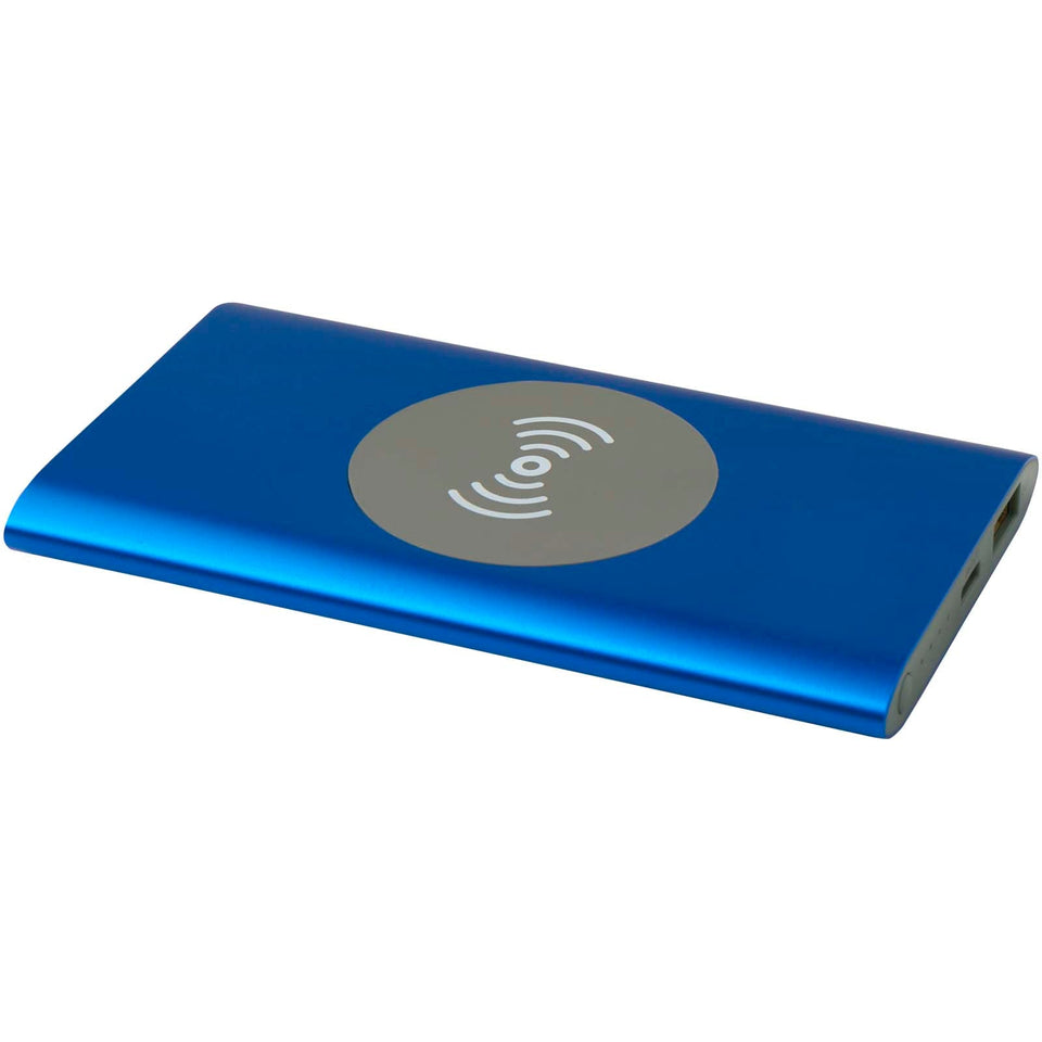 Power bank wireless da 4000 mAh Type C in alluminio riciclato Juice personalizzato con logo - Pubblienne
