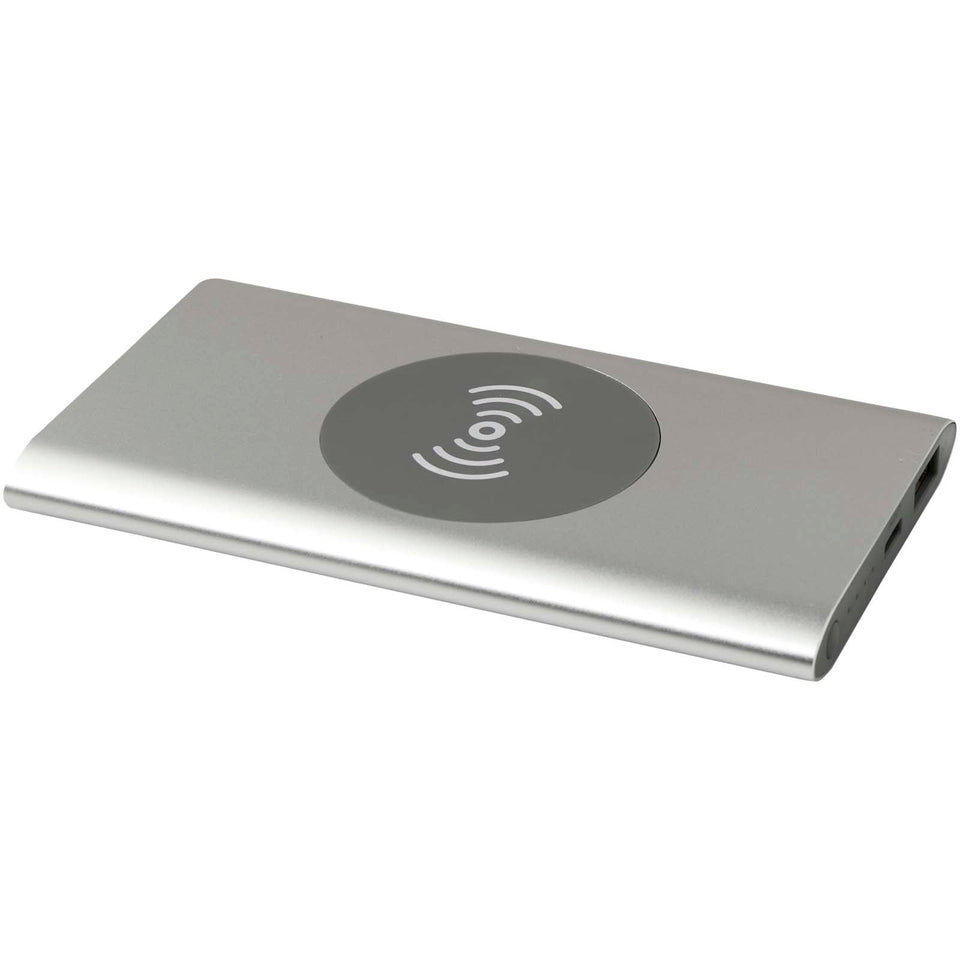 Power bank wireless da 4000 mAh Type C in alluminio riciclato Juice personalizzato con logo - Pubblienne