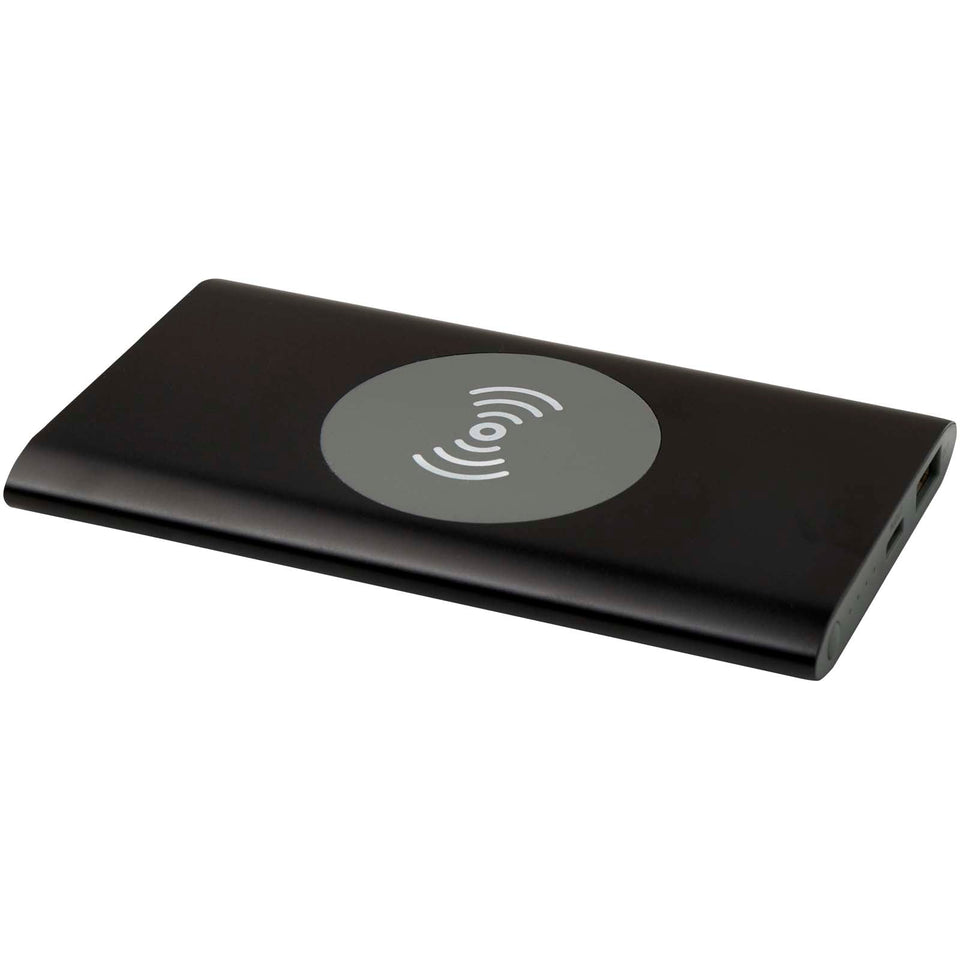 Power bank wireless da 4000 mAh Type C in alluminio riciclato Juice personalizzato con logo - Pubblienne