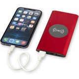 Power bank wireless da 8000 mAh Type C in alluminio riciclato Juice personalizzato con logo - Pubblienne