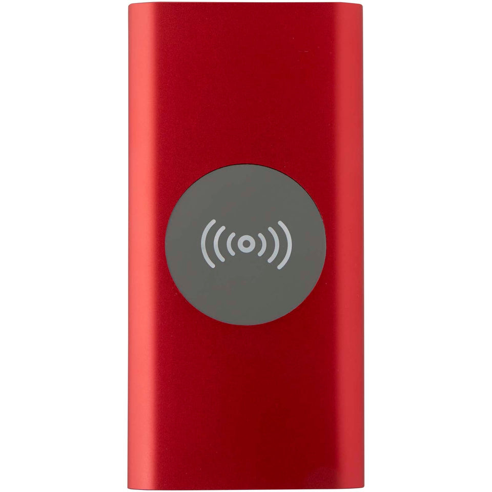 Power bank wireless da 8000 mAh Type C in alluminio riciclato Juice personalizzato con logo - Pubblienne