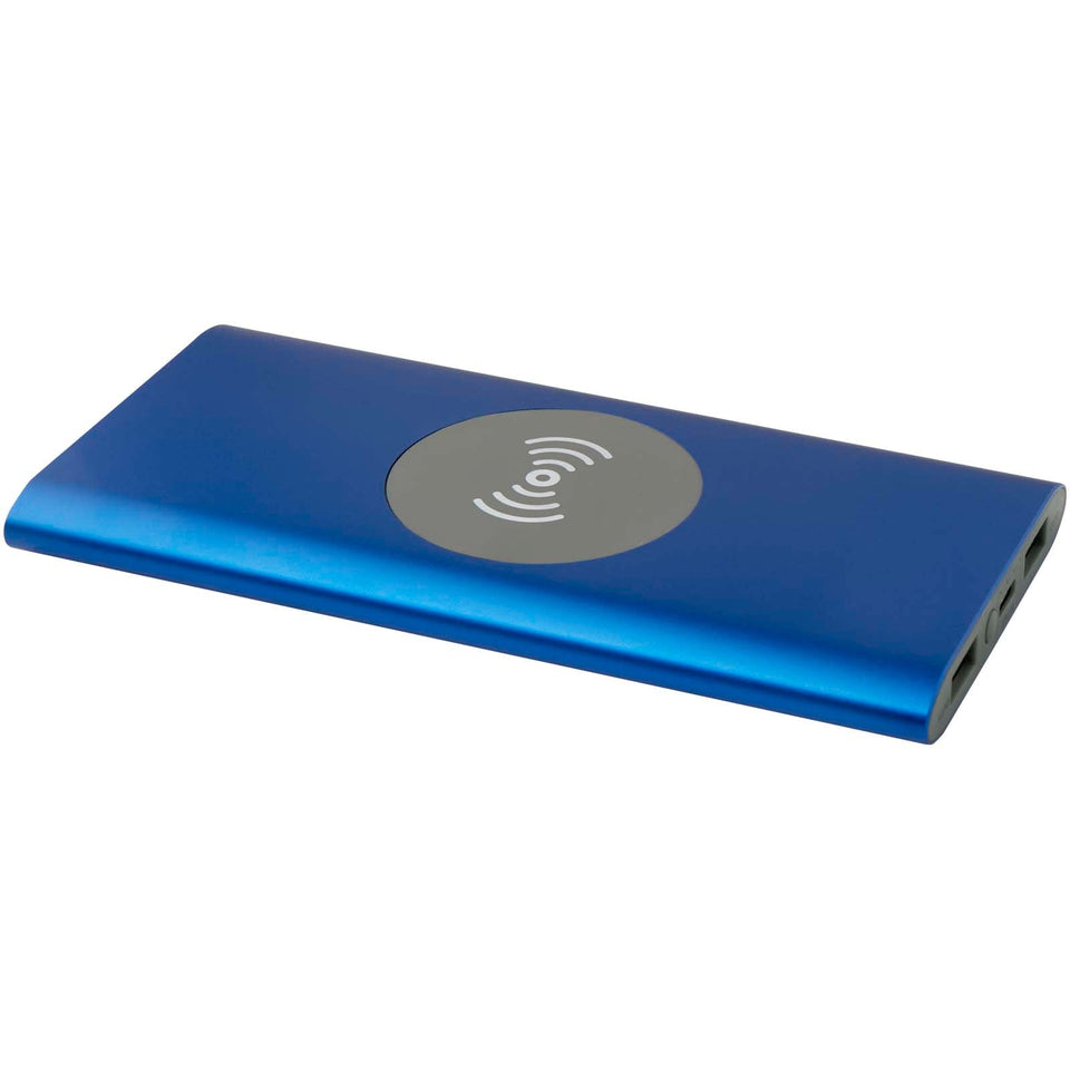 Power bank wireless da 8000 mAh Type C in alluminio riciclato Juice personalizzato con logo - Pubblienne