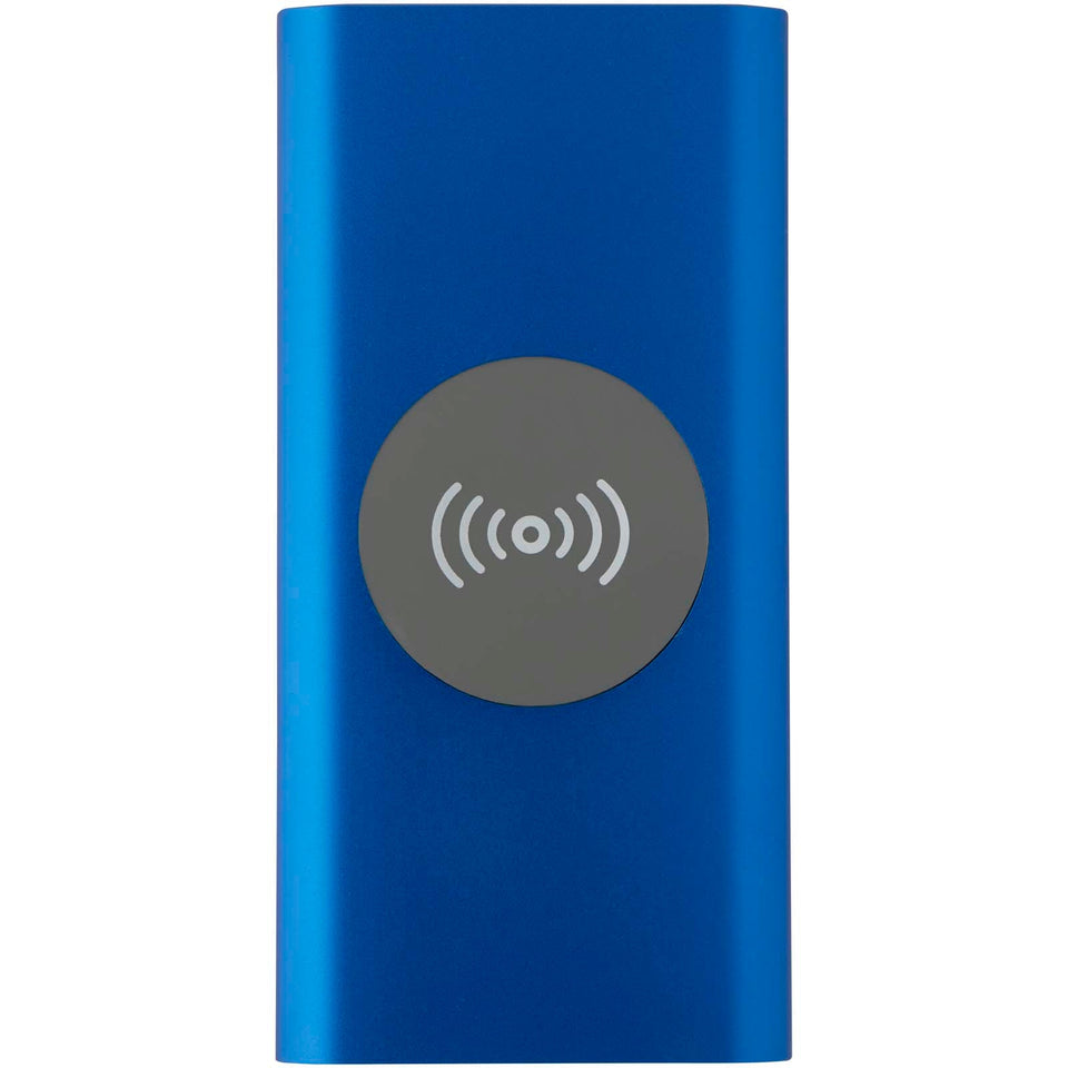 Power bank wireless da 8000 mAh Type C in alluminio riciclato Juice personalizzato con logo - Pubblienne