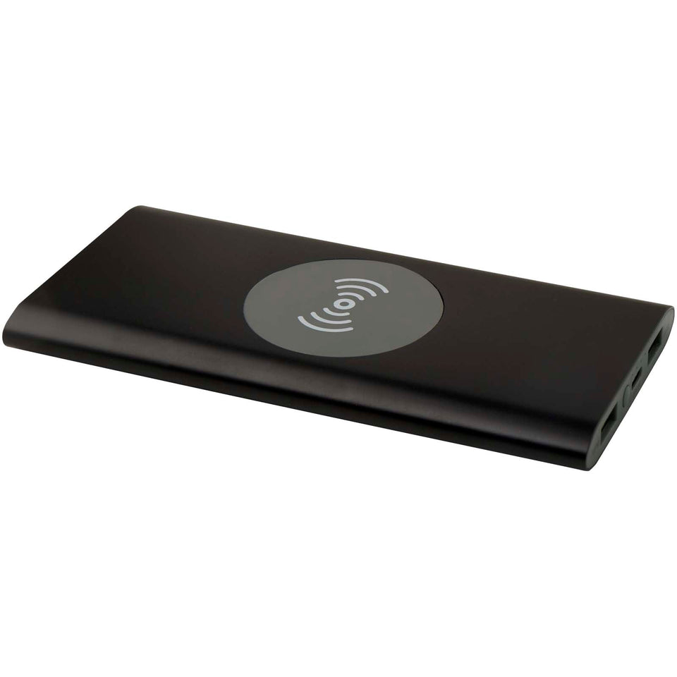 Power bank wireless da 8000 mAh Type C in alluminio riciclato Juice personalizzato con logo - Pubblienne
