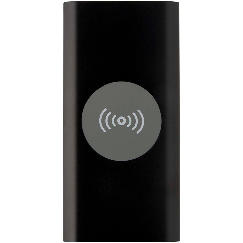 Power bank wireless da 8000 mAh Type C in alluminio riciclato Juice personalizzato con logo - Pubblienne