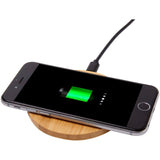 Stazione di ricarica wireless in bambù da 15 W Essence personalizzato con logo - Pubblienne