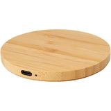 Stazione di ricarica wireless in bambù da 15 W Essence personalizzato con logo - Pubblienne