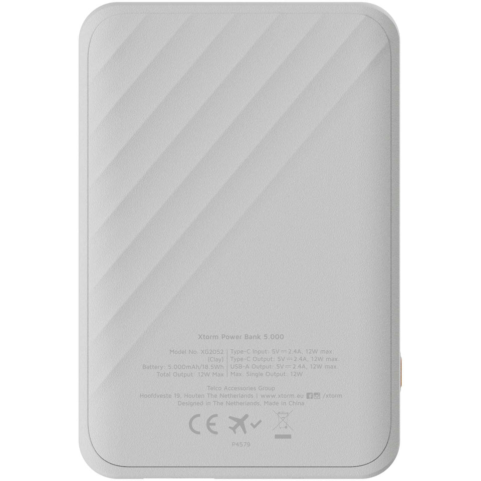 Power bank a ricarica rapida da 5.000 mAh 12 W Xtorm XG205 Go2 personalizzato con logo - Pubblienne