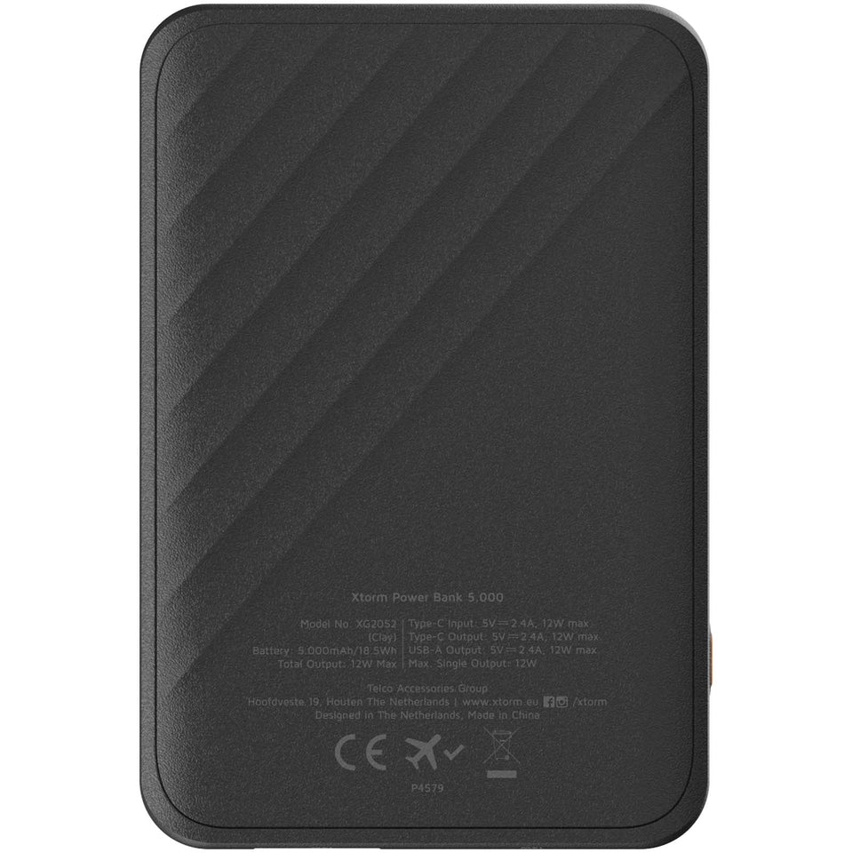 Power bank a ricarica rapida da 5.000 mAh 12 W Xtorm XG205 Go2 personalizzato con logo - Pubblienne