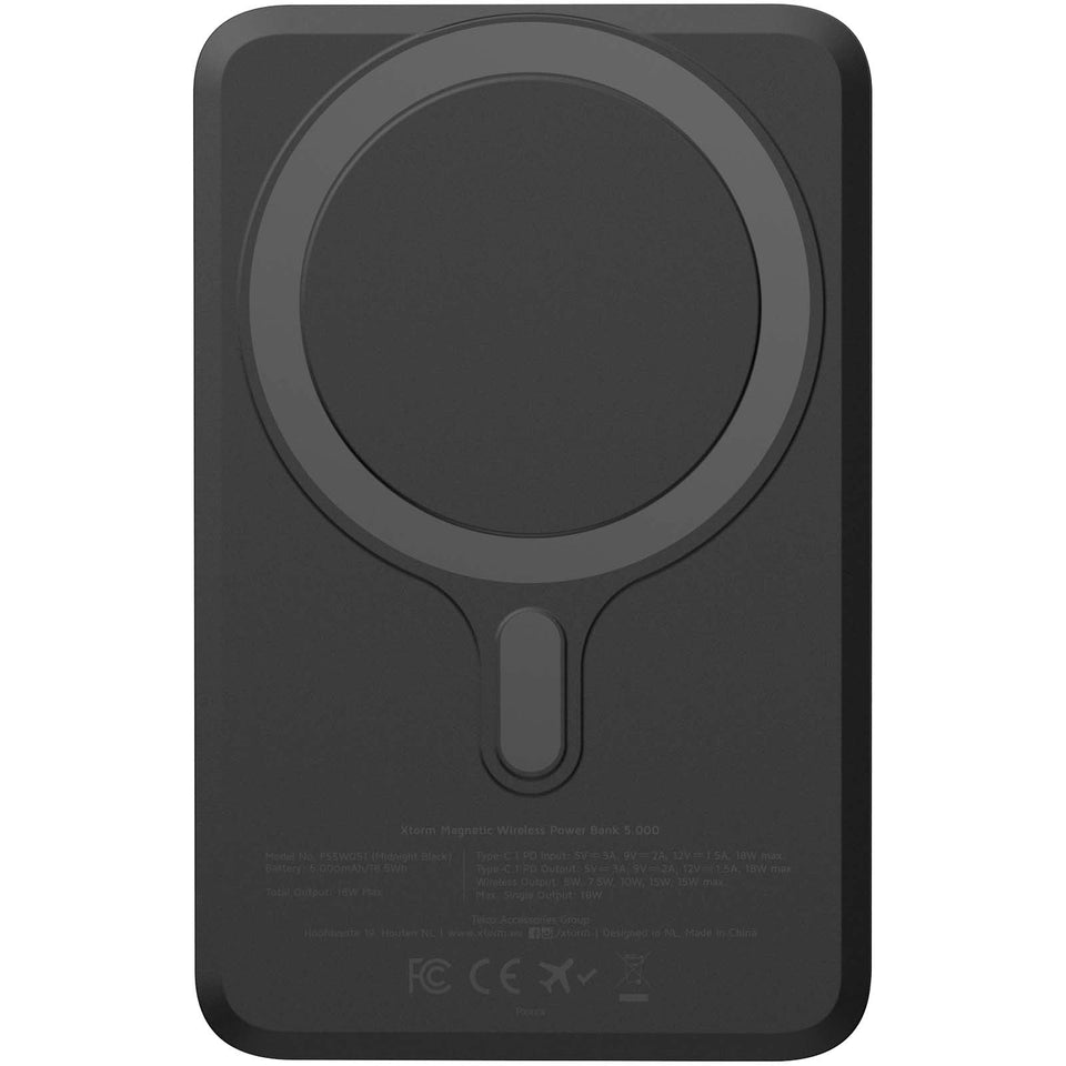 Power bank wireless magnetico da 5.000 mAh 5 W Xtorm FS5W051 personalizzato con logo - Pubblienne
