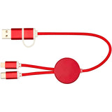 Cavo 5-in-1 in alluminio e plastica riciclata da 30 cm per la sincronizzazione dei dati e la ricarica rapida da 27 W Alasia personalizzato con logo - Pubblienne
