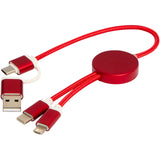 Cavo 5-in-1 in alluminio e plastica riciclata da 30 cm per la sincronizzazione dei dati e la ricarica rapida da 27 W Alasia personalizzato con logo - Pubblienne