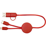 Cavo 5-in-1 in plastica riciclata da 30 cm per la sincronizzazione dei dati e la ricarica rapida da 27 W Citala personalizzato con logo - Pubblienne