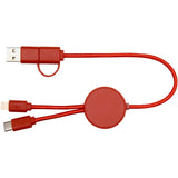 Cavo 5-in-1 in plastica riciclata da 30 cm per la sincronizzazione dei dati e la ricarica rapida da 27 W Citala personalizzato con logo - Pubblienne