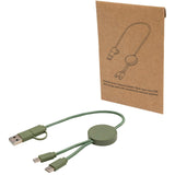Cavo 5-in-1 in plastica riciclata da 30 cm per la sincronizzazione dei dati e la ricarica rapida da 27 W Citala personalizzato con logo - Pubblienne