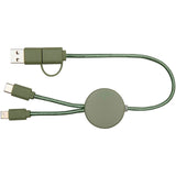 Cavo 5-in-1 in plastica riciclata da 30 cm per la sincronizzazione dei dati e la ricarica rapida da 27 W Citala personalizzato con logo - Pubblienne