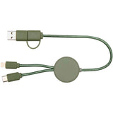 Cavo 5-in-1 in plastica riciclata da 30 cm per la sincronizzazione dei dati e la ricarica rapida da 27 W Citala personalizzato con logo - Pubblienne