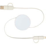 Cavo 5-in-1 in plastica riciclata retrattile da 90 cm per la sincronizzazione dei dati e la ricarica rapida da 40 W Citala personalizzato con logo - Pubblienne