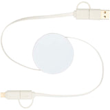 Cavo 5-in-1 in plastica riciclata retrattile da 90 cm per la sincronizzazione dei dati e la ricarica rapida da 40 W Citala personalizzato con logo - Pubblienne