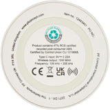 Stazione di ricarica wireless in plastica riciclata da 15 W Freal personalizzato con logo - Pubblienne