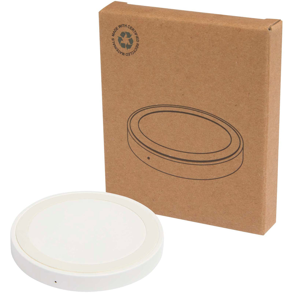Stazione di ricarica wireless in plastica riciclata da 15 W Freal personalizzato con logo - Pubblienne