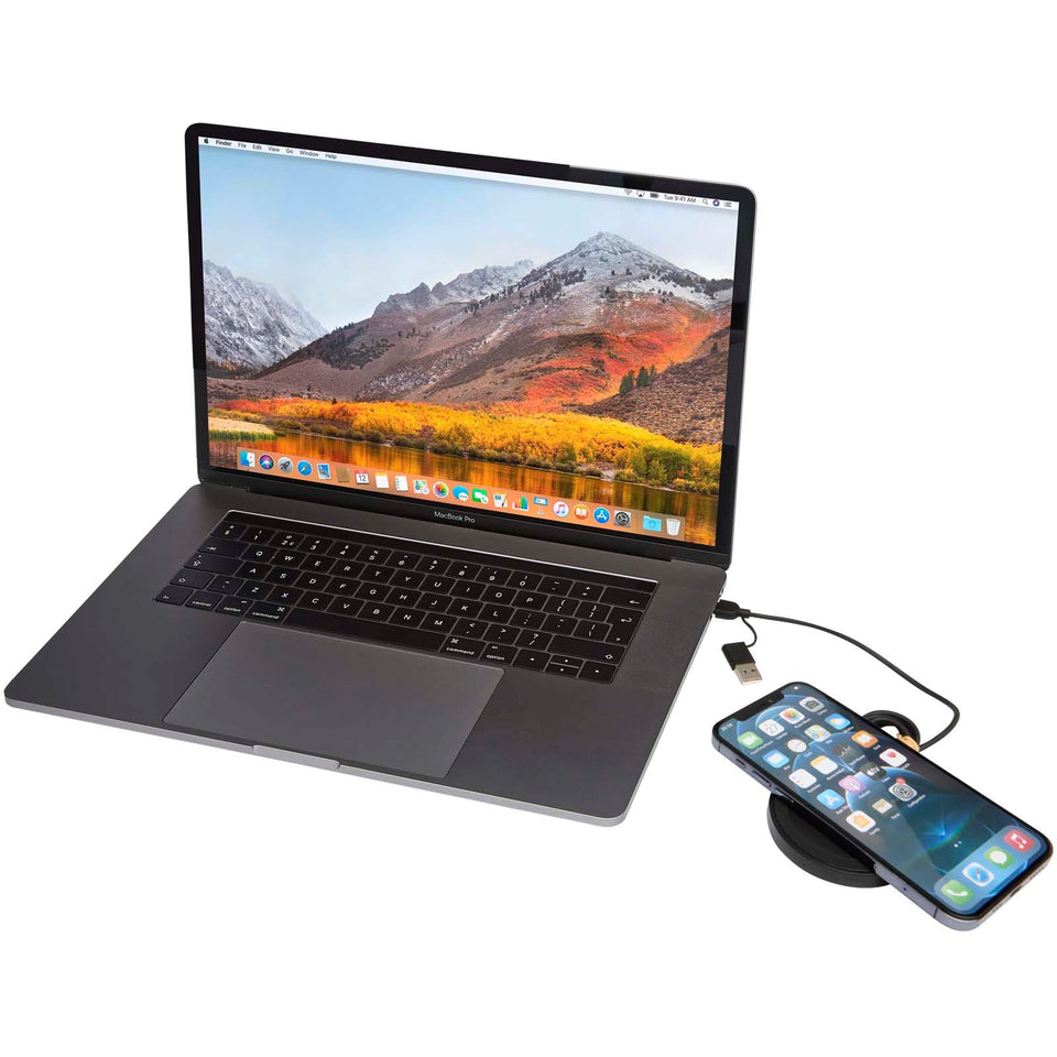 Stazione di ricarica wireless in plastica riciclata da 15 W Freal personalizzato con logo - Pubblienne