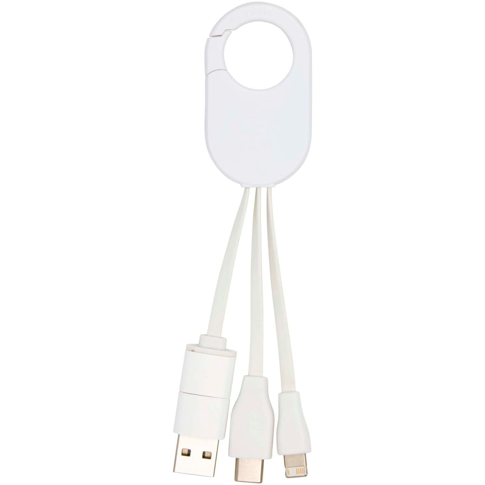 Cavo di ricarica 4-in-1 in alluminio riciclato Troop personalizzato con logo - Pubblienne