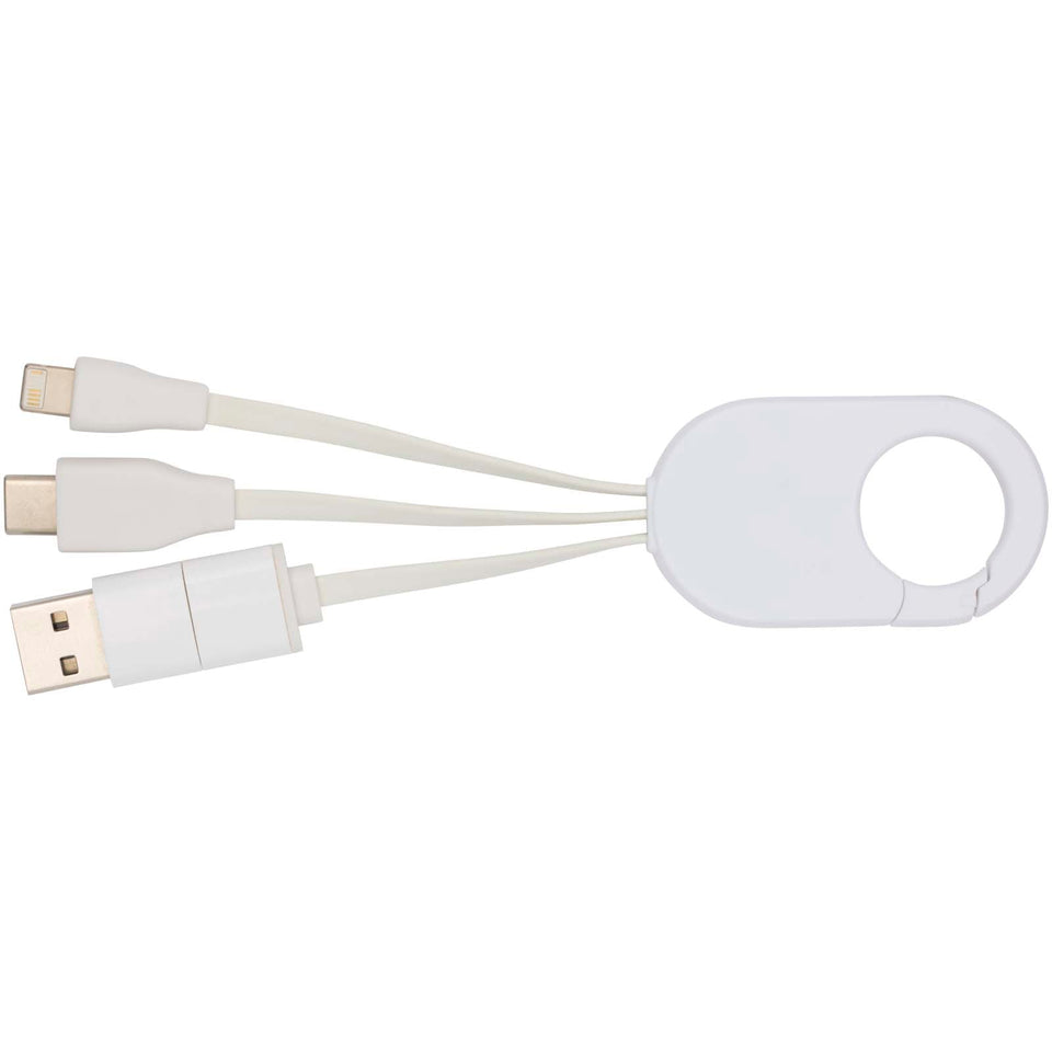 Cavo di ricarica 4-in-1 in alluminio riciclato Troop personalizzato con logo - Pubblienne