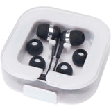 Auricolari tipo C cablati con astuccio in plastica riciclata Dofida personalizzato con logo - Pubblienne