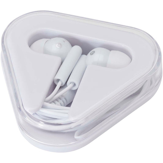 Auricolari con astuccio in plastica riciclata Rebel personalizzato con logo - Pubblienne