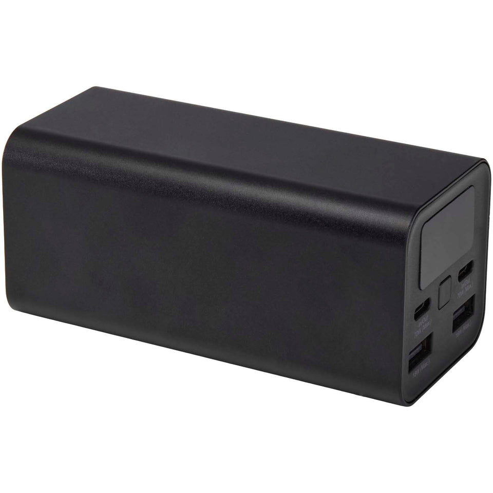 Power bank in alluminio riciclato certificato RCS da 20.000 mAh e 70 W Acamar personalizzato con logo - Pubblienne
