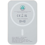 Power bank magnetico wireless da 5.000 mAh e 15 W con 20 W PD in plastica riciclata Acrab personalizzato con logo - Pubblienne