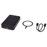 Power bank magnetico wireless da 10.000 mAh e 15 W con 20 W PD in plastica riciclata Acrab personalizzato con logo - Pubblienne