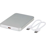Power bank magnetico da 5000 mAh in alluminio riciclato RCS Avis personalizzato con logo - Pubblienne