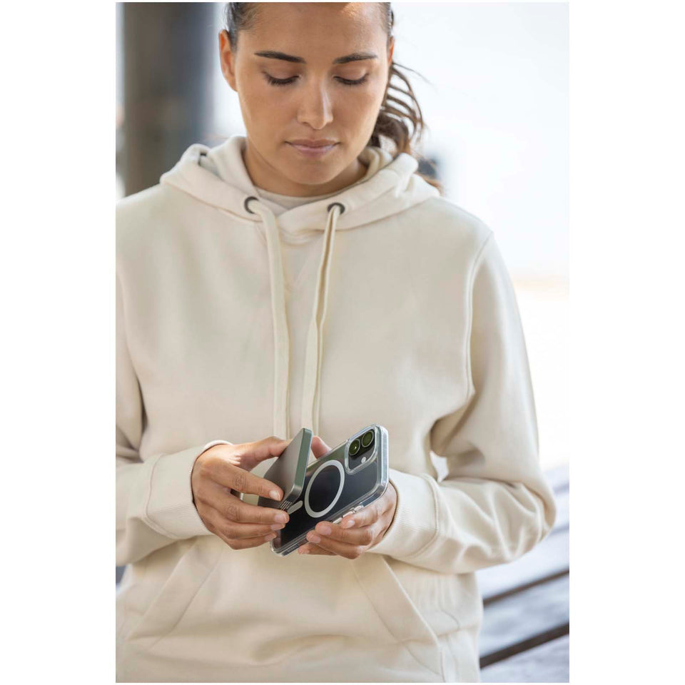 Power bank magnetico da 5000 mAh in alluminio riciclato RCS Avis personalizzato con logo - Pubblienne