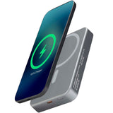 Power bank magnetico da 10.000 mAh in alluminio riciclato RCS Avis personalizzato con logo - Pubblienne
