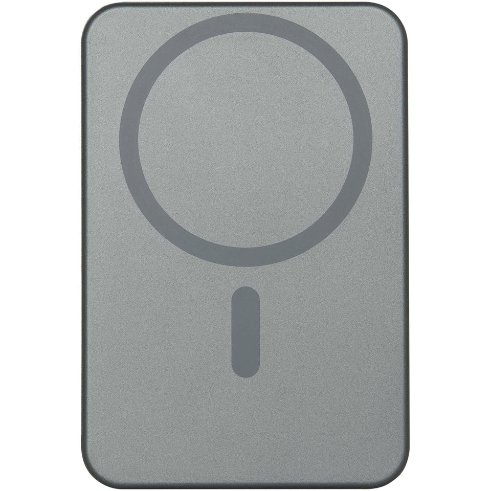 Power bank magnetico da 10.000 mAh in alluminio riciclato RCS Avis personalizzato con logo - Pubblienne