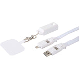 Lanyard per smartphone in plastica riciclata con cavo integrato per la sincronizzazione dati e la ricarica rapida 5 in 1 da 6 personalizzato con logo - Pubblienne