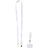Lanyard per smartphone in plastica riciclata con cavo integrato per la sincronizzazione dati e la ricarica rapida 5 in 1 da 6 personalizzato con logo - Pubblienne
