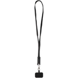 Lanyard per smartphone in plastica riciclata con cavo integrato per la sincronizzazione dati e la ricarica rapida 5 in 1 da 6 personalizzato con logo - Pubblienne