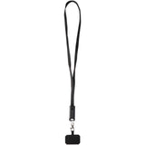 Lanyard per smartphone in plastica riciclata con cavo integrato per la sincronizzazione dati e la ricarica rapida 5 in 1 da 6 personalizzato con logo - Pubblienne